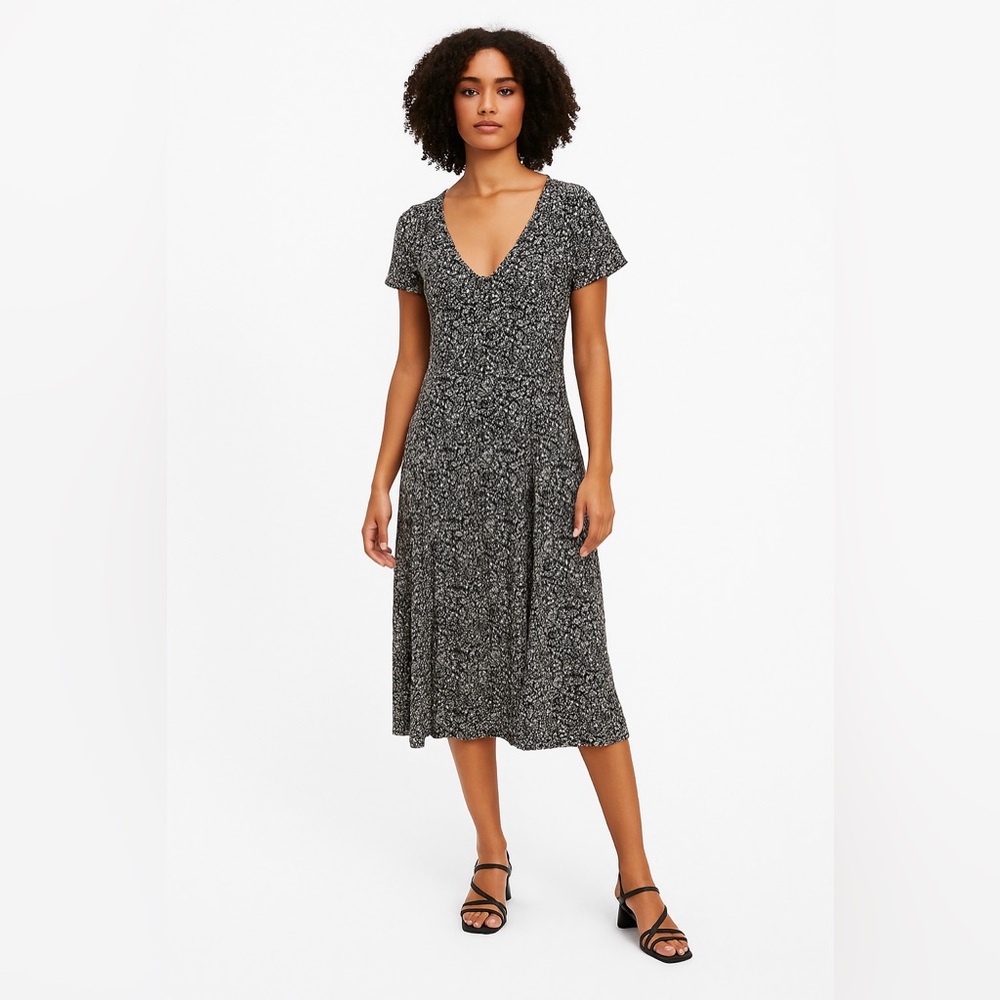 🖤 1 State Black & White Floral Dress